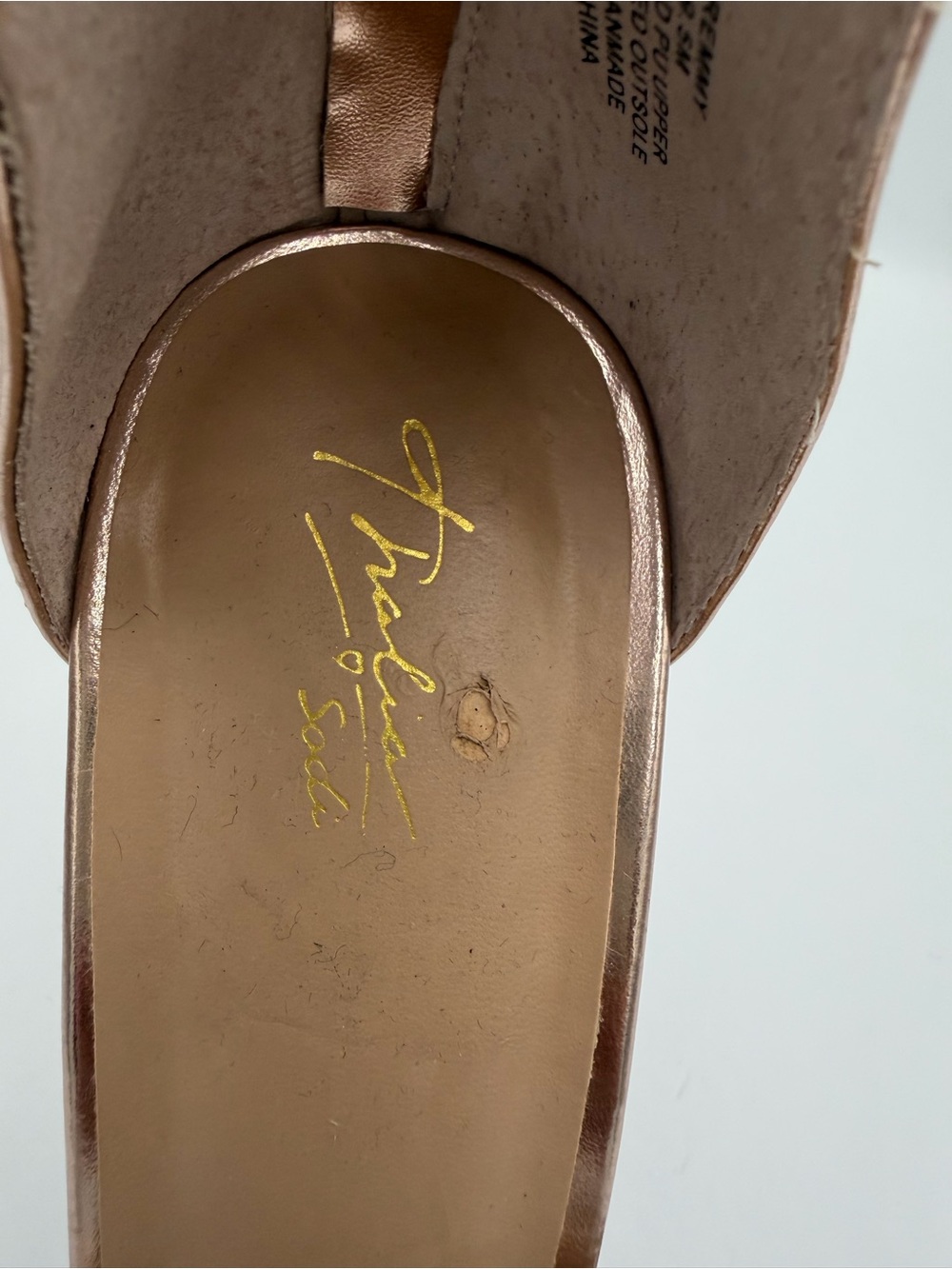 Thalia Sodi Rose Gold Rhinestone Platform Sandals - Picture 9 of 11